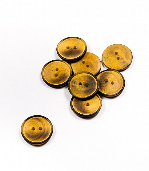 Vintage Wooden Button Size 28L x10 - Click Image to Close